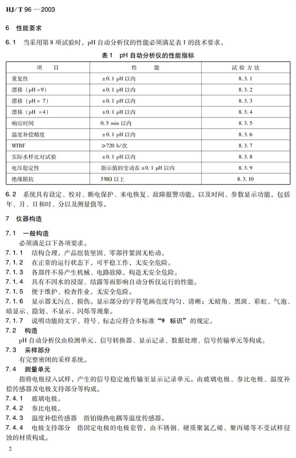 《pH水質(zhì)自動(dòng)分析儀技術(shù)要求》（HJT 96-2003）(圖7)